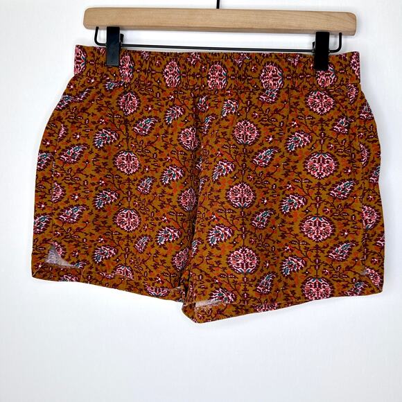 Madewell Small Paisley Floral Shorts Elastic Waist Pockets Boho Casual Chic - Picture 4 of 11